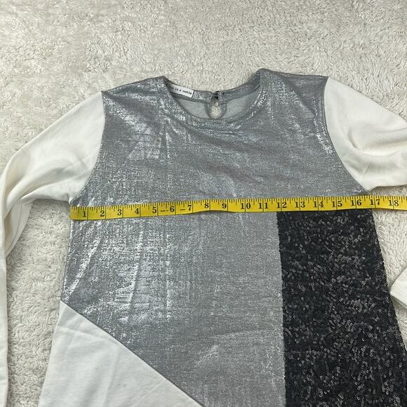 Two in a Castle geometric colorblock long sleeved shift dress, 11 - Picture 5 of 8